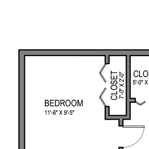 2 BR, 1 Bath 2 BR, 1 Bath